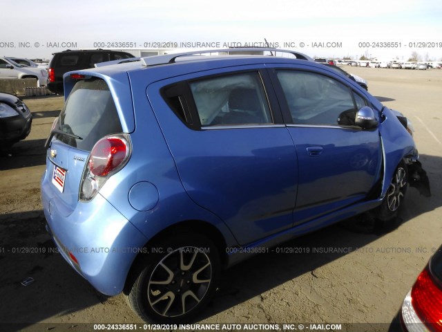 KL8CF6S96FC760251 - 2015 CHEVROLET SPARK 2LT Light Blue photo 4