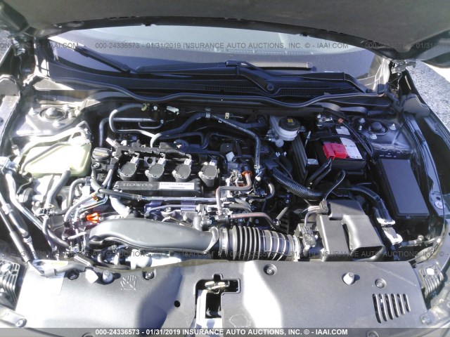 JHMFC1F75JX012521 - 2018 HONDA CIVIC EXL GRAY photo 10