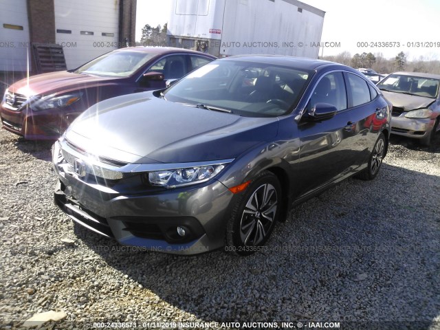 JHMFC1F75JX012521 - 2018 HONDA CIVIC EXL GRAY photo 2