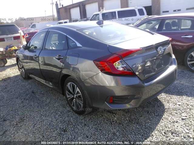 JHMFC1F75JX012521 - 2018 HONDA CIVIC EXL GRAY photo 3