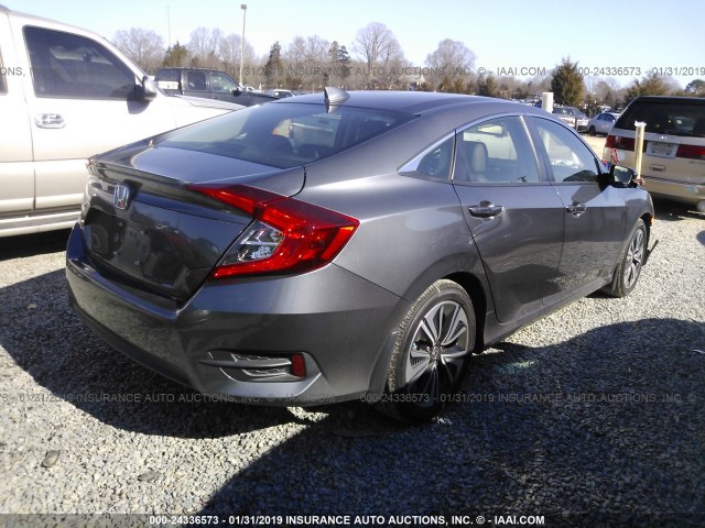 JHMFC1F75JX012521 - 2018 HONDA CIVIC EXL GRAY photo 4