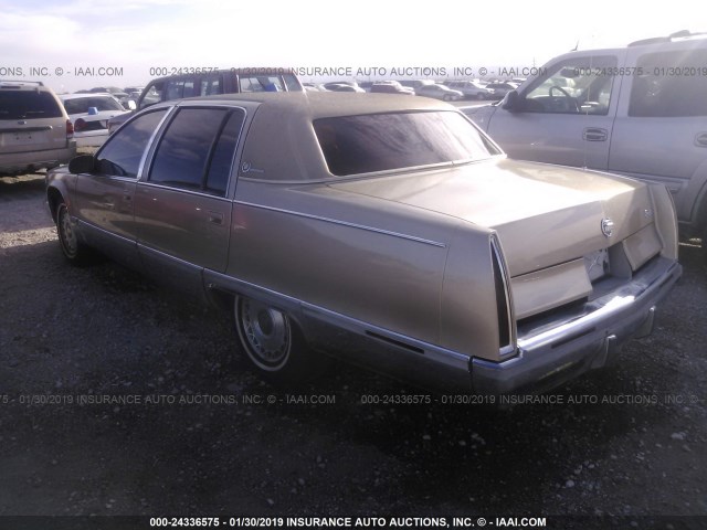 1G6DW52PXSR716056 - 1995 CADILLAC FLEETWOOD BROUGHAM GOLD photo 3