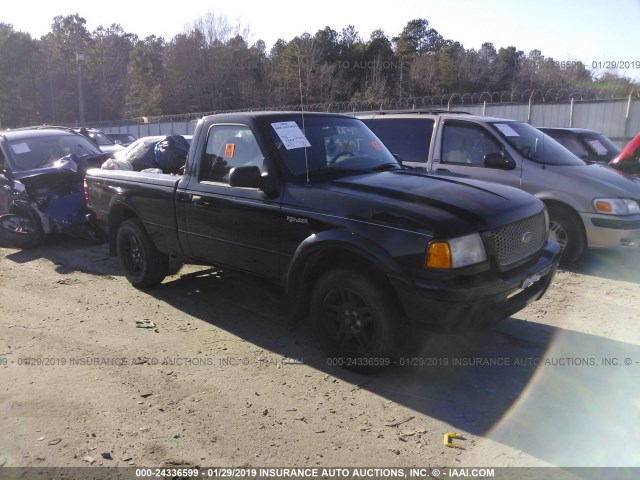 1FTYR10U82TA66587 - 2002 FORD RANGER BLACK photo 1