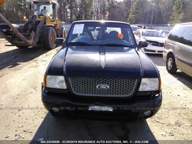 1FTYR10U82TA66587 - 2002 FORD RANGER BLACK photo 6