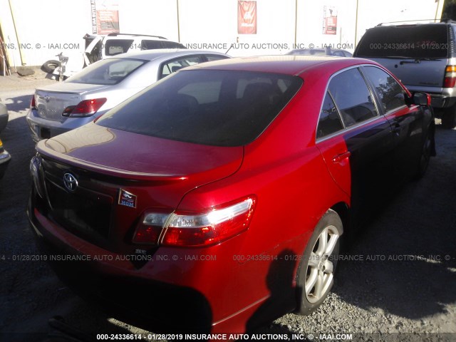 4T1BE46KX7U103399 - 2007 TOYOTA CAMRY NEW GENERAT  RED photo 4