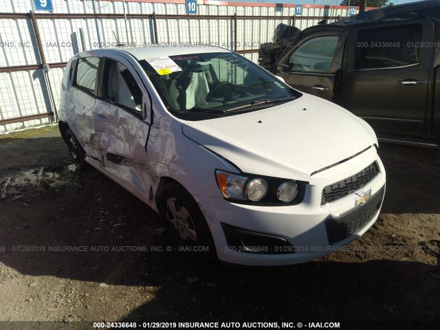 1G1JA6SH7F4190252 - 2015 CHEVROLET SONIC LS WHITE photo 1
