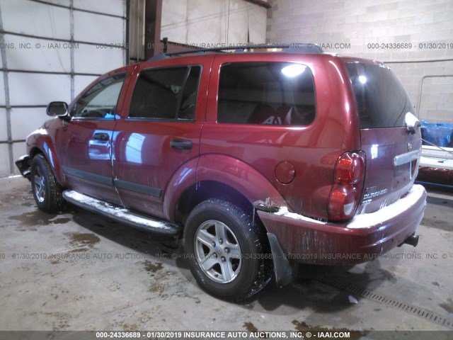 1D4HB48236F108650 - 2006 DODGE DURANGO SLT RED photo 3