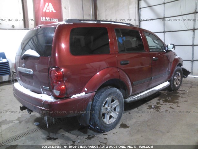 1D4HB48236F108650 - 2006 DODGE DURANGO SLT RED photo 4