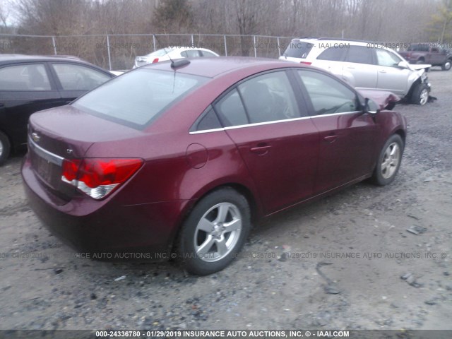 1G1PE5SB7G7141458 - 2016 CHEVROLET CRUZE LIMITED LT RED photo 4