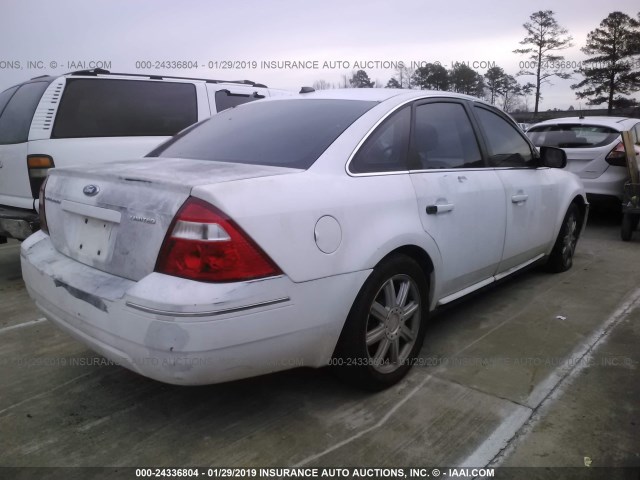 1FAFP25167G104423 - 2007 FORD FIVE HUNDRED LIMITED WHITE photo 4
