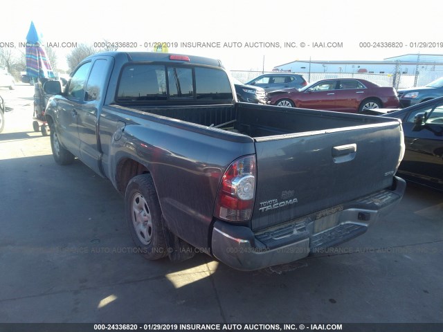 5TFTX4CNXDX022186 - 2013 TOYOTA TACOMA ACCESS CAB ნაცრისფერი ფოტო 3