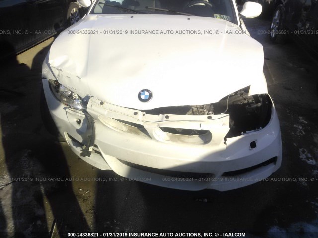 WBAUC9C51CVM12226 - 2012 BMW 135 I WHITE photo 6