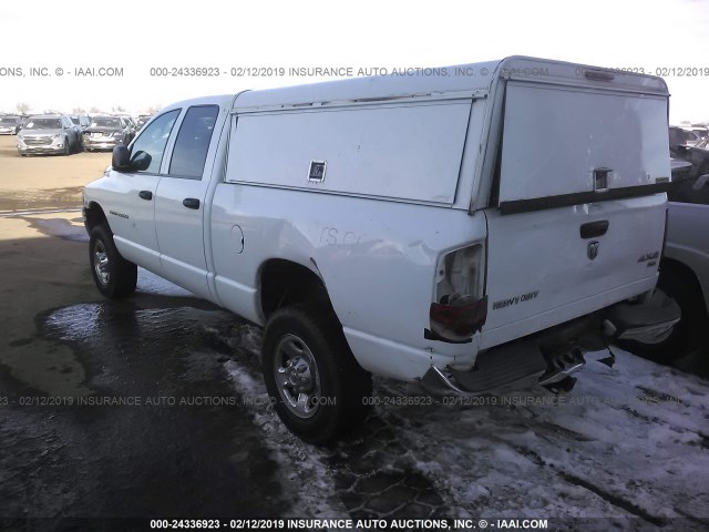 3D7KS28DX5G705497 - 2005 DODGE RAM 2500 ST/SLT WHITE photo 3