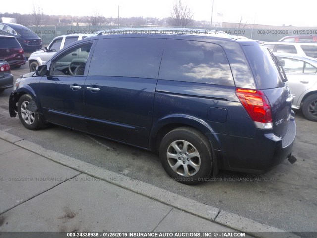 5N1BV28U18N110983 - 2008 NISSAN QUEST S/SE/SL BLUE photo 3