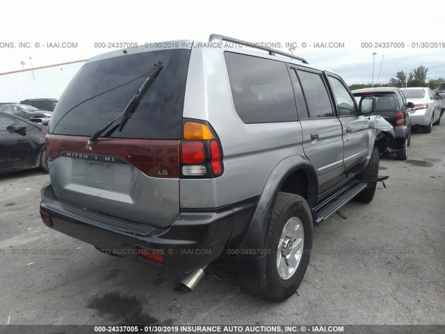 JA4LS31H51P023757 - 2001 MITSUBISHI MONTERO SPORT XLS GRAY photo 4