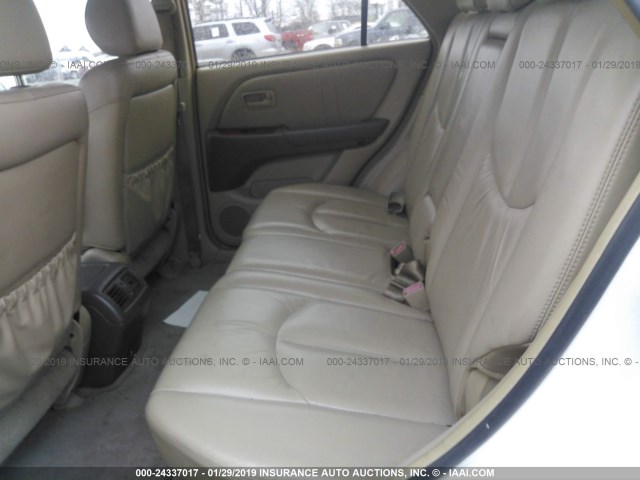 JT6GF10U5Y0061403 - 2000 LEXUS RX 300 WHITE photo 8