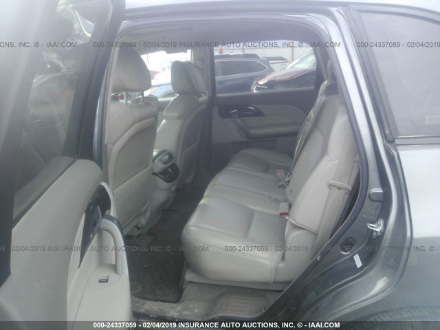 2HNYD28308H536627 - 2008 ACURA MDX TECHNOLOGY GRAY photo 8