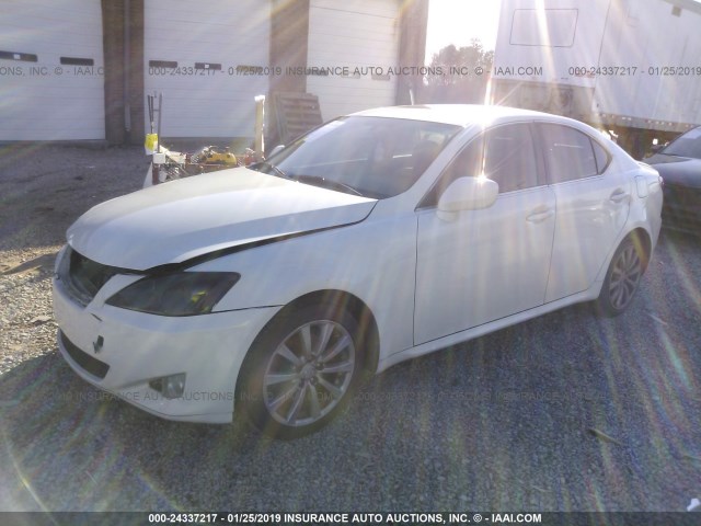 JTHCK262X65006541 - 2006 LEXUS IS 250 WHITE photo 2