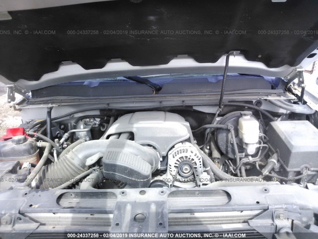 3GCPKSE70CG207398 - 2012 CHEVROLET SILVERADO K1500 LT SILVER photo 10