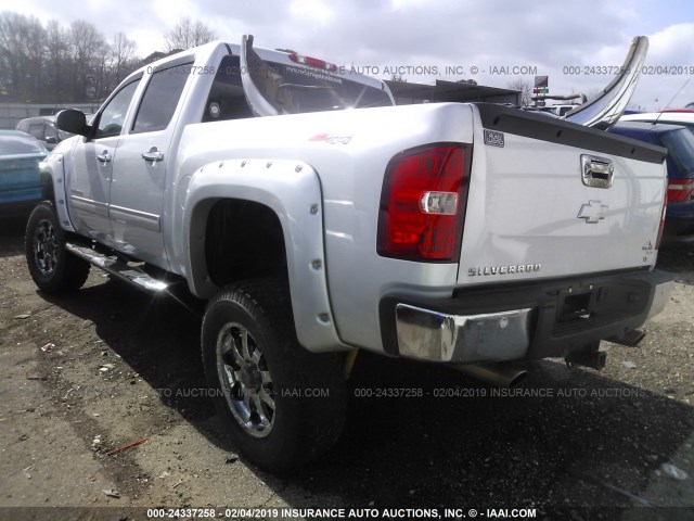 3GCPKSE70CG207398 - 2012 CHEVROLET SILVERADO K1500 LT SILVER photo 3