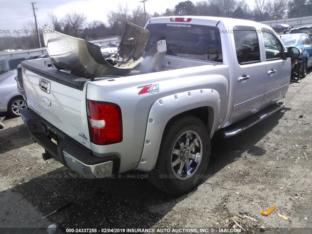 3GCPKSE70CG207398 - 2012 CHEVROLET SILVERADO K1500 LT SILVER photo 4