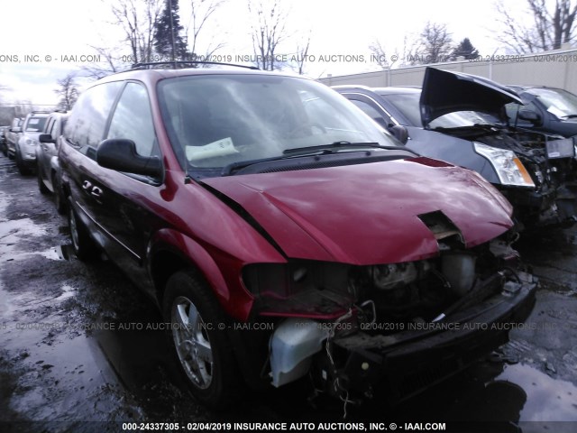 2D4GP44L77R277981 - 2007 DODGE GRAND CARAVAN SXT RED photo 1