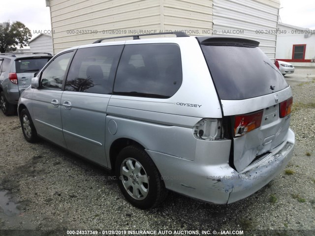 5FNRL18023B038604 - 2003 HONDA ODYSSEY EXL SILVER photo 3