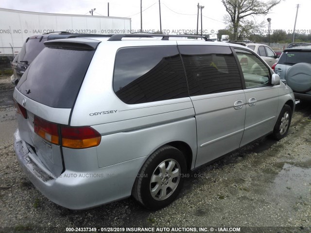 5FNRL18023B038604 - 2003 HONDA ODYSSEY EXL SILVER photo 4