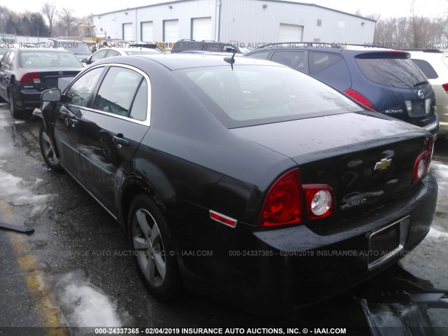 1G1ZC5E13BF138802 - 2011 CHEVROLET MALIBU 1LT შავი ფოტო 3
