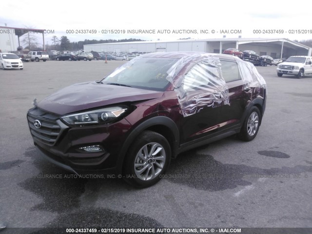 KM8J33A28GU210762 - 2016 HYUNDAI TUCSON LIMITED/SPORT AND ECO/SE BURGUNDY photo 2