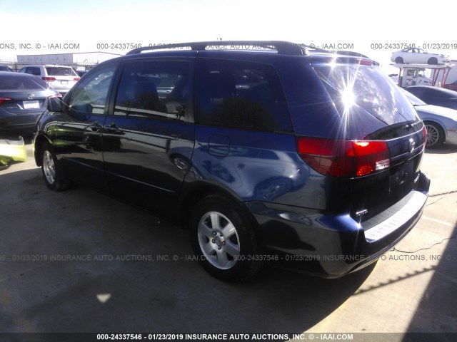 5TDZA23C05S332899 - 2005 TOYOTA SIENNA CE/LE BLUE photo 3