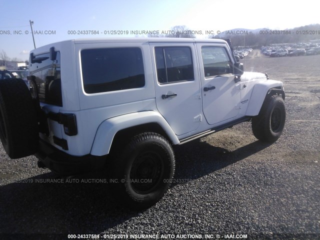 1C4HJWFG8GL124534 - 2016 JEEP WRANGLER UNLIMITE RUBICON WHITE photo 4