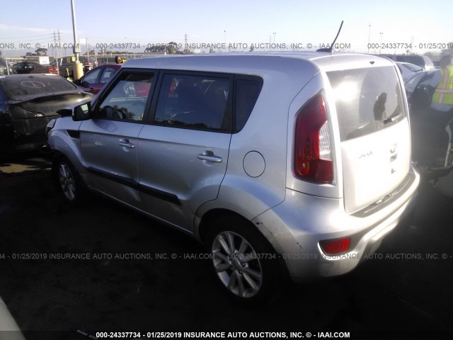 KNDJT2A60D7772795 - 2013 KIA SOUL +/!/SPORT SILVER photo 3