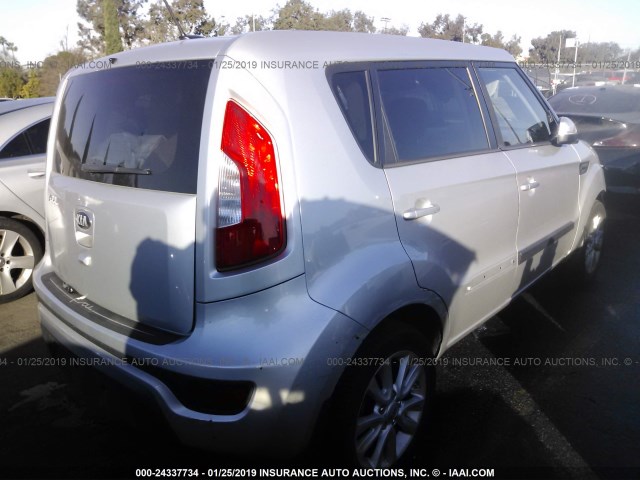 KNDJT2A60D7772795 - 2013 KIA SOUL +/!/SPORT SILVER photo 4