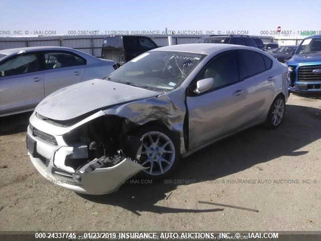 1C3CDFBA8DD321460 - 2013 DODGE DART SXT SILVER photo 2