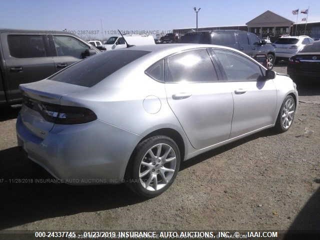 1C3CDFBA8DD321460 - 2013 DODGE DART SXT SILVER photo 4