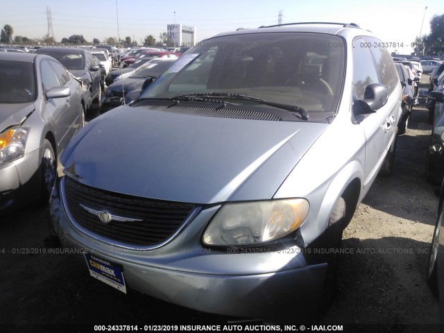 2C8GP44L93R292858 - 2003 CHRYSLER TOWN & COUNTRY LX Light Blue photo 2