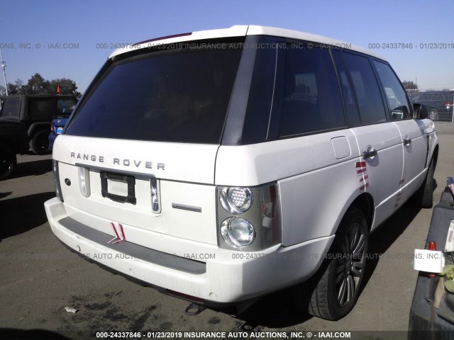 SALMF13499A304366 - 2009 LAND ROVER RANGE ROVER SUPERCHARGED WHITE photo 4