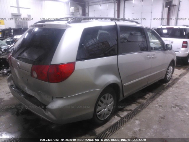 5TDZK23C59S253330 - 2009 TOYOTA SIENNA CE/LE SILVER photo 4