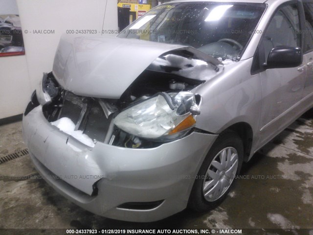 5TDZK23C59S253330 - 2009 TOYOTA SIENNA CE/LE SILVER photo 6