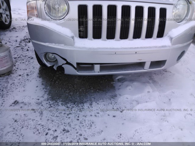 1J8FF47W88D775413 - 2008 JEEP COMPASS SPORT GRAY photo 6