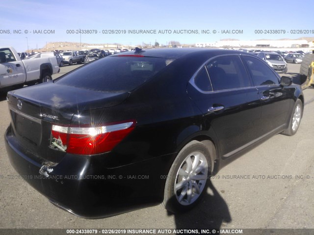 JTHGL46F975001975 - 2007 LEXUS LS 460L BLACK photo 4