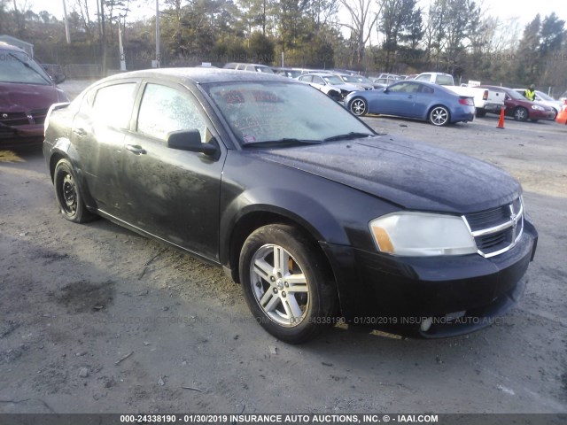 1B3LC56K38N176471 - 2008 DODGE AVENGER BLACK photo 1