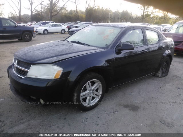 1B3LC56K38N176471 - 2008 DODGE AVENGER BLACK photo 2