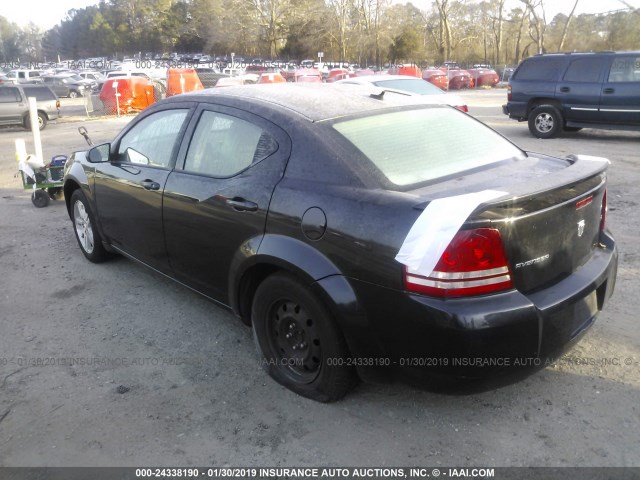 1B3LC56K38N176471 - 2008 DODGE AVENGER BLACK photo 3