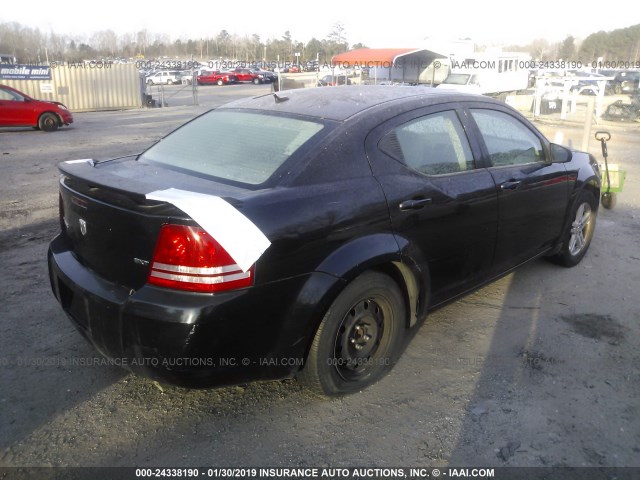 1B3LC56K38N176471 - 2008 DODGE AVENGER BLACK photo 4