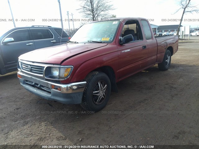 4TAUN53B5SZ014242 - 1995 TOYOTA TACOMA XTRACAB MAROON photo 2