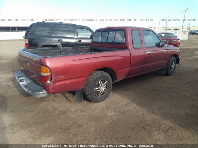 4TAUN53B5SZ014242 - 1995 TOYOTA TACOMA XTRACAB MAROON photo 4