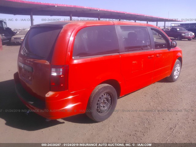 2D4RN4DE5AR368545 - 2010 DODGE GRAND CARAVAN SE ORANGE photo 4