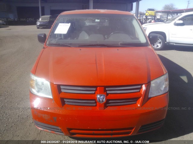 2D4RN4DE5AR368545 - 2010 DODGE GRAND CARAVAN SE ORANGE photo 6